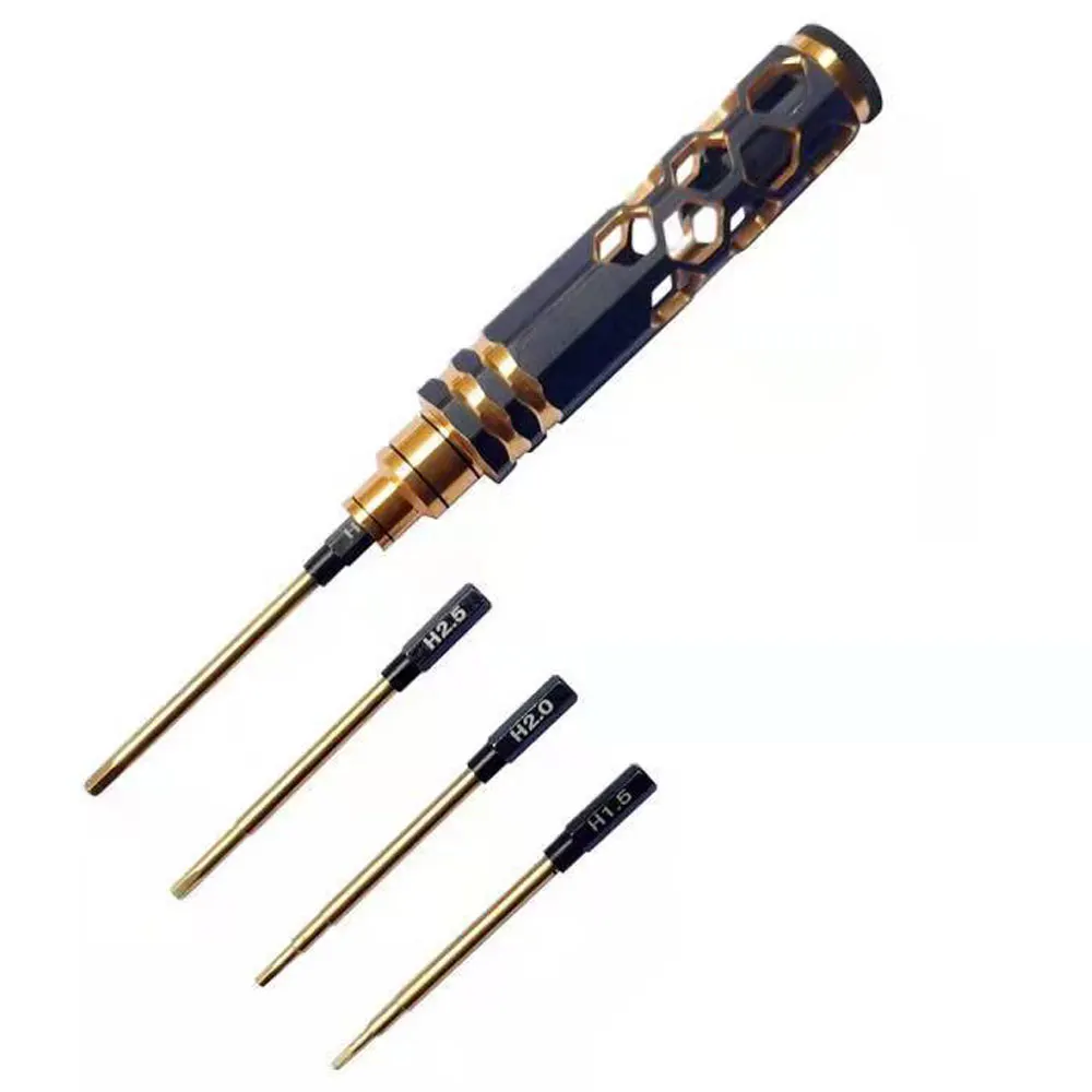 Rc Hobby Electric Screwdriver - Fpvレーシングドローン用六角ドライバーセット、六角ドライバー、rcパーツ、六角形ツール、heli、飛行機、車、ボート、1.5mm、2.0mm、2.5mm、3.0mm、4 in 1