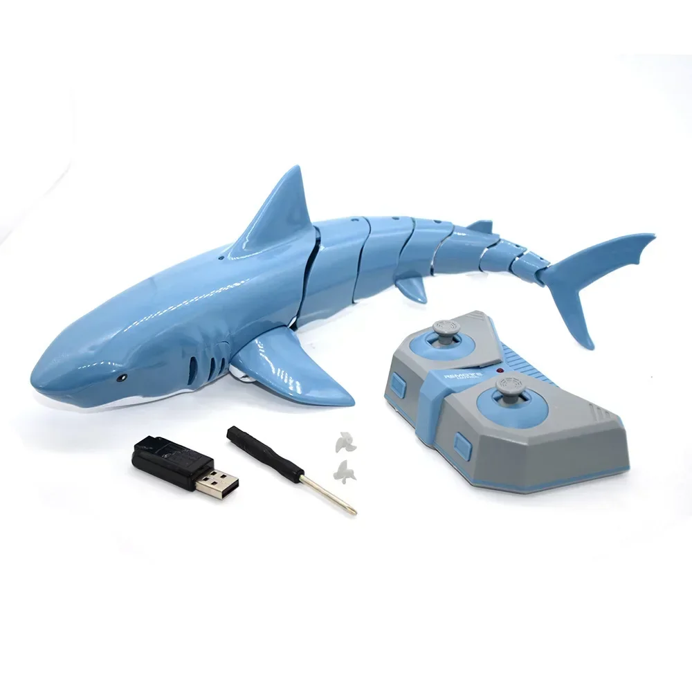 Rc Hobby Grade Boat - RCリモコンバイオニックシャークおもちゃ、電動シミュレーションモーターフィッシュ防水スイミングロッカープール水遊びおもちゃ（夏の子供向け）