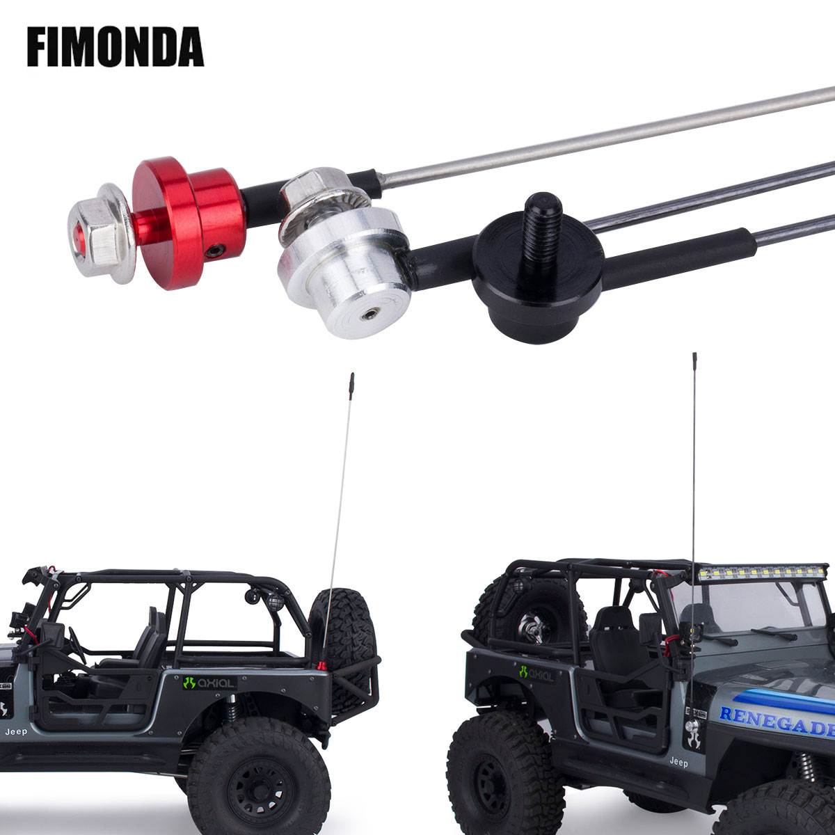 Rc Crawler 4X4 - 50 センチメートル金属調整可能なシミュレーションアンテナ台座付き 1/8 1/10 RC クローラー車