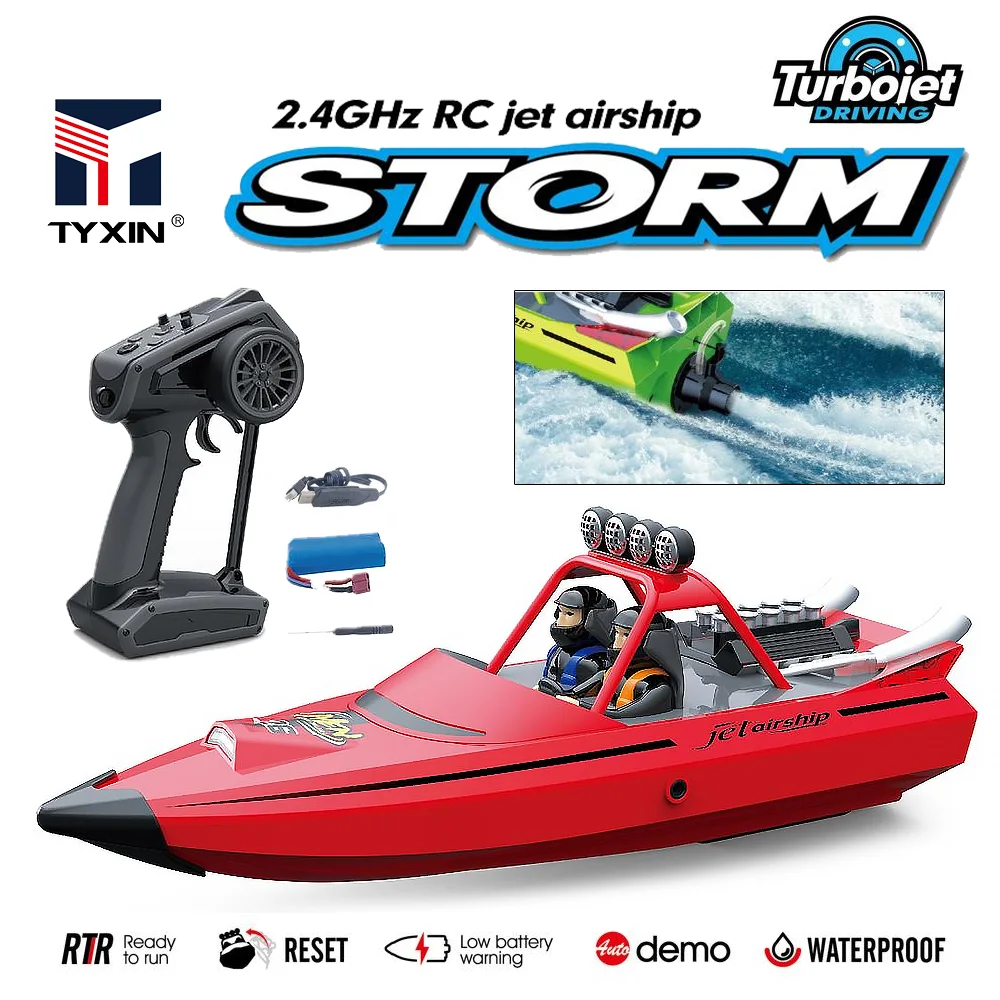 Rc Hobby Grade Boat - TY725 RCボート ターボジェットポンプ 高速リモコンジェットボート 低バッテリーアラーム機能 大人子供向けおもちゃ
