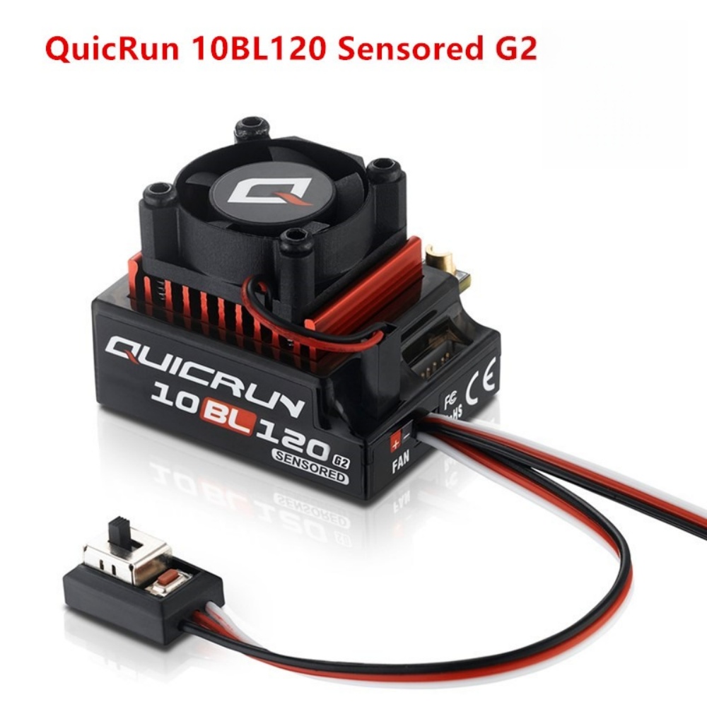 Rc Hobby Parts - FATJAY Hobbywing QUICRUN-10BL-120-G2 120A ESC センサー付きブラシレス電子スピードコントローラーと