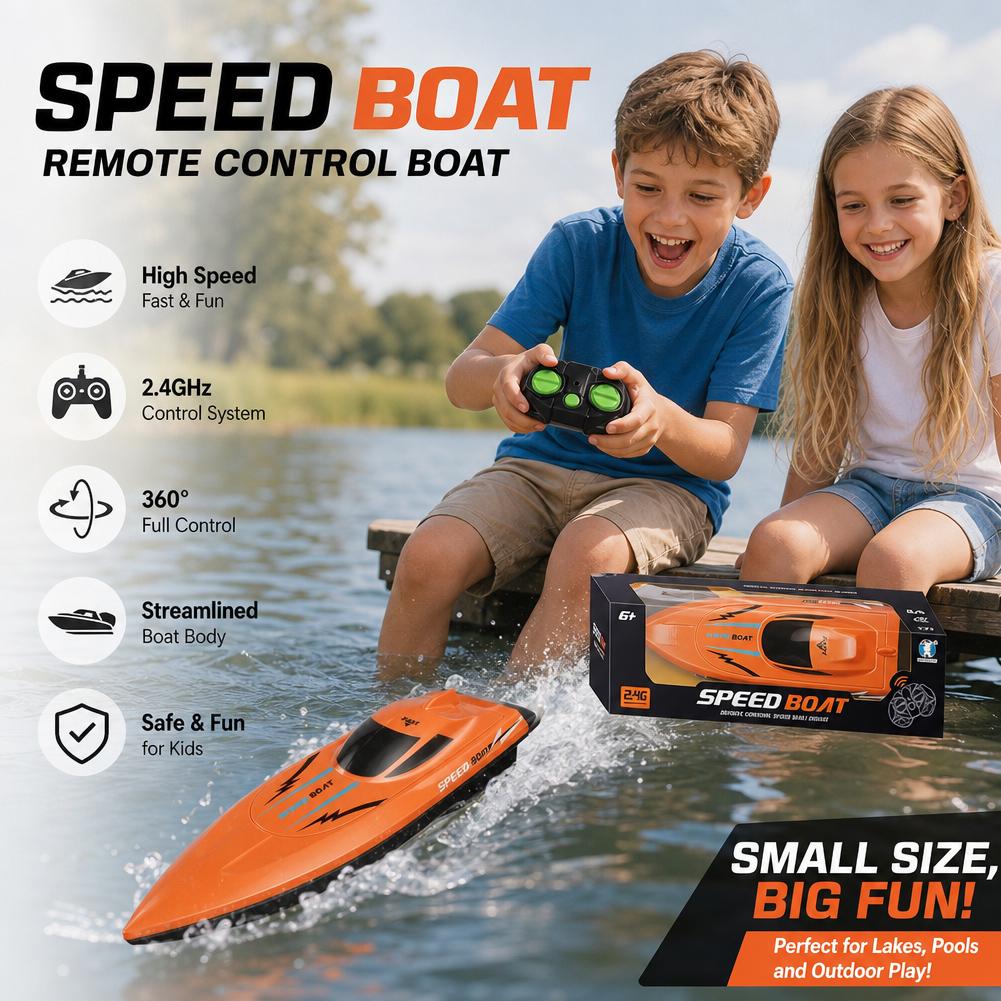 高速デュアルモーターRCボート、プールで遊ぶための玩具、子供 - Rc Hobby Grade Boat のレビューと価格