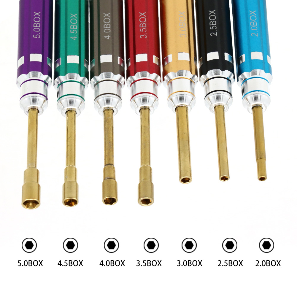 7PCSショートハンドルRC六角ドライバーナットドライバー＆ - Rc Hobby Electric Screwdriver のレビューと価格