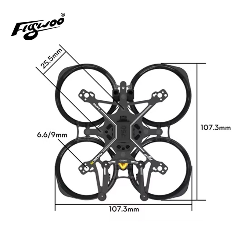Flywoo Flylens 75フレームキット 1.6イン - Fpv Racing Quadcopter のレビューと価格