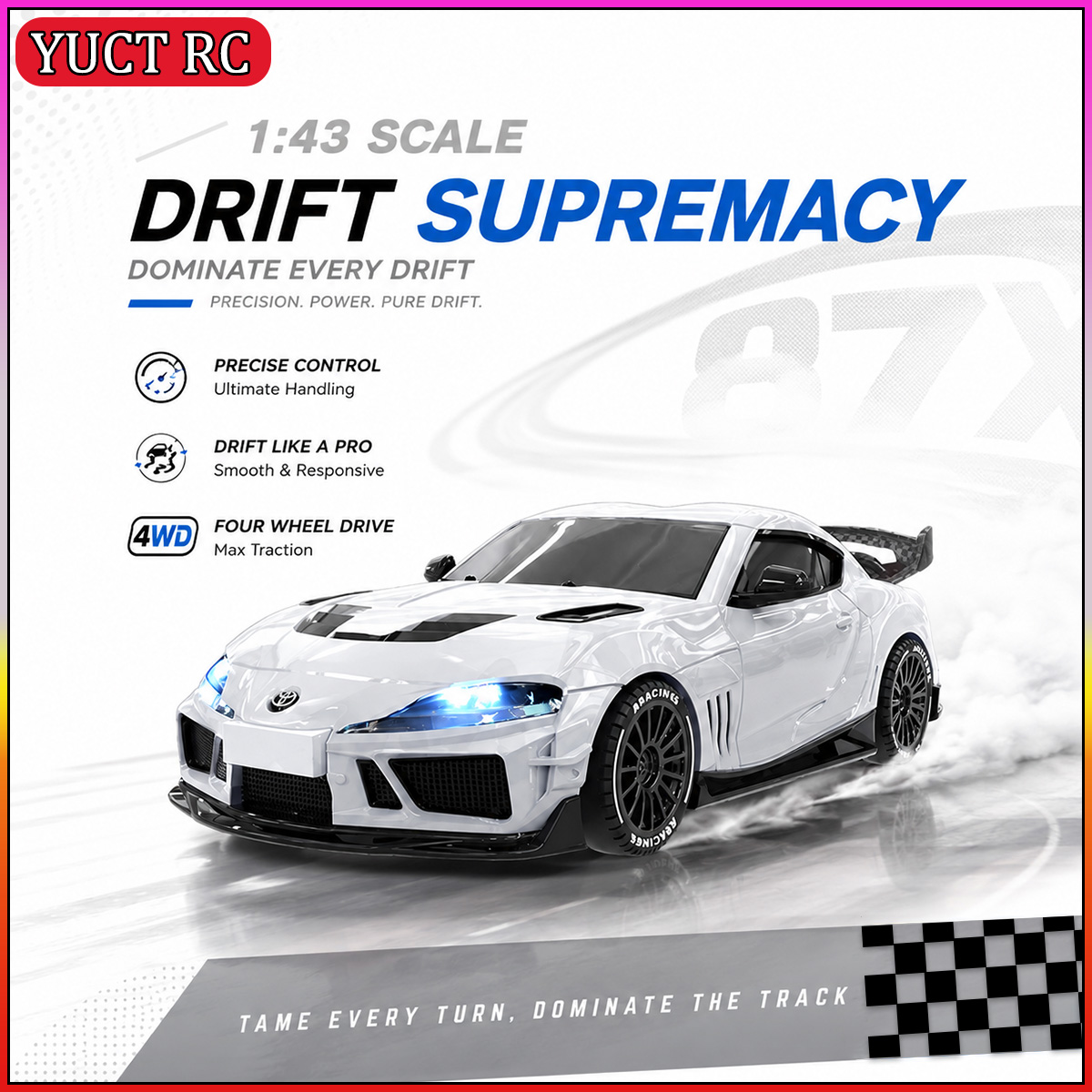 JXC SP4301 1087X スープラ 1/43 ミニR - Rc Hobby Grade Cars のレビューと価格