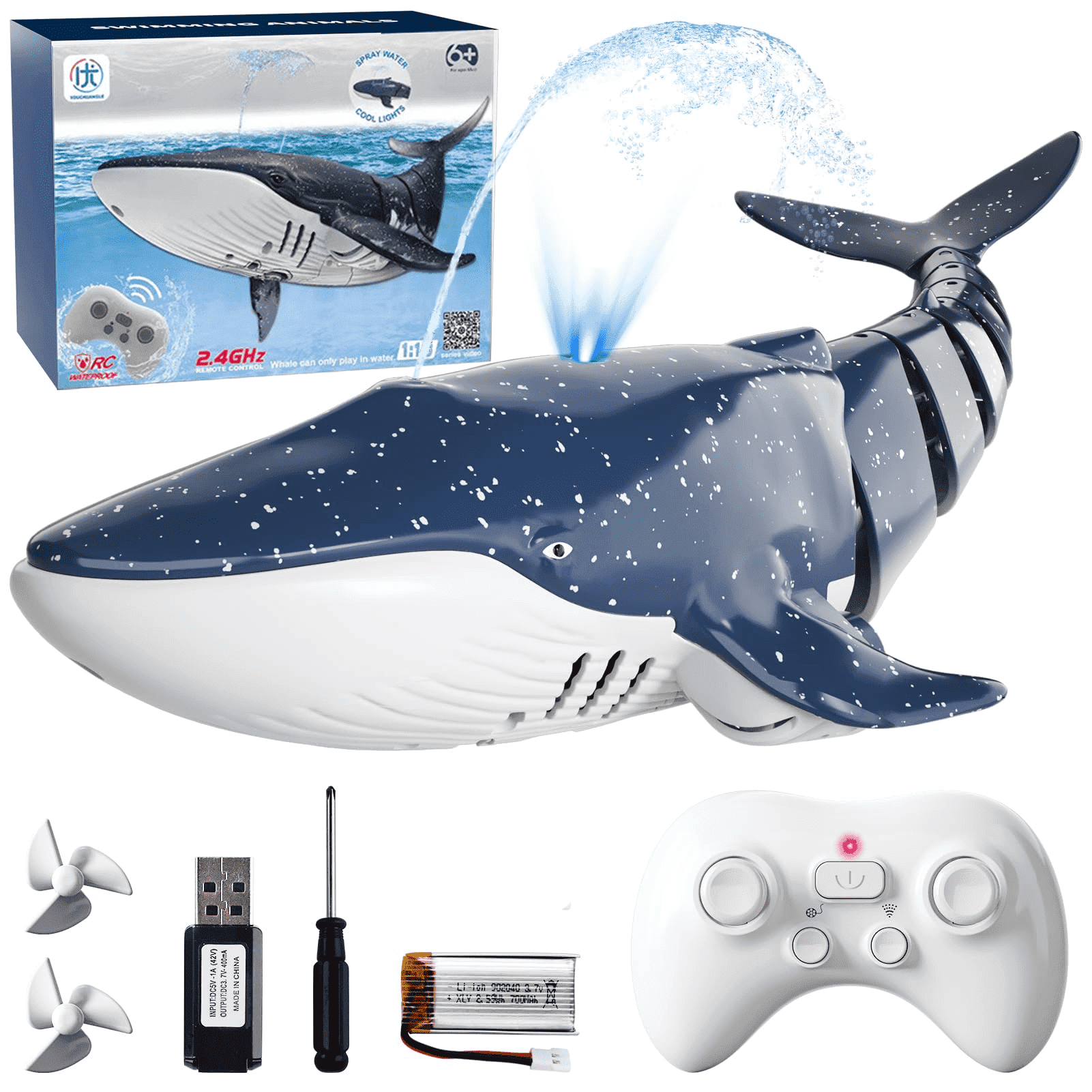 2.4G RC シャチのおもちゃ、電動リモコンシャーク、水ス - Rc Hobby Grade Boat のレビューと価格